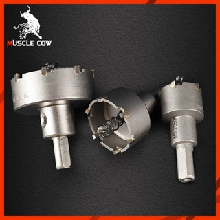 Muscle Cow โฮลซอคาร์ไบด์ โฮลซอเจาะเหล็ก ขนาด 14-65mm. แบบเจาะลึก เจาะเหล็ก สแตนเลส อลูมิเนียม ดอกโฮลซอ แข็งแกร่ง คม