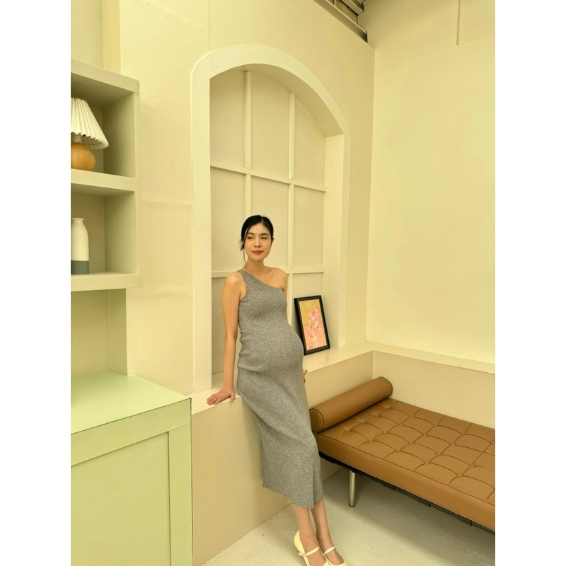 Babybump Sienna เดรสผ้ายืดไหล่เดียว🧚🏽‍♂️