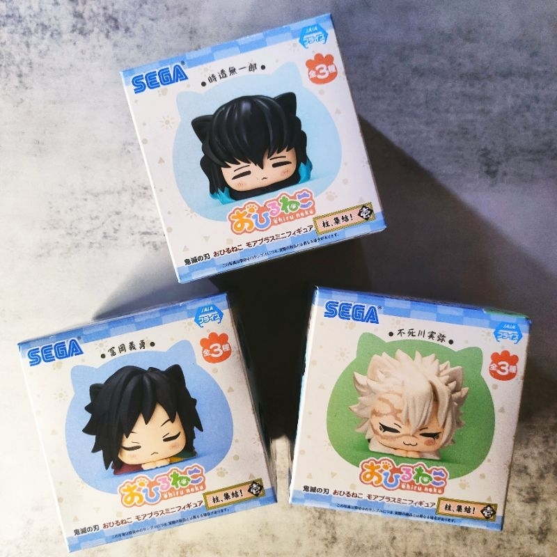 Kimetsu no yaiba - Ohiruneko mini figure ชุด Giyu Muichiro Sanemi งานมินิฟิกเกอร์ โมเดลดาบพิฆาตอสูร