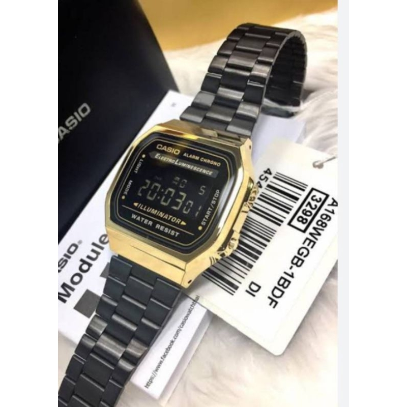 นาฬิกา Casio A168WEGB-1B ของแท้