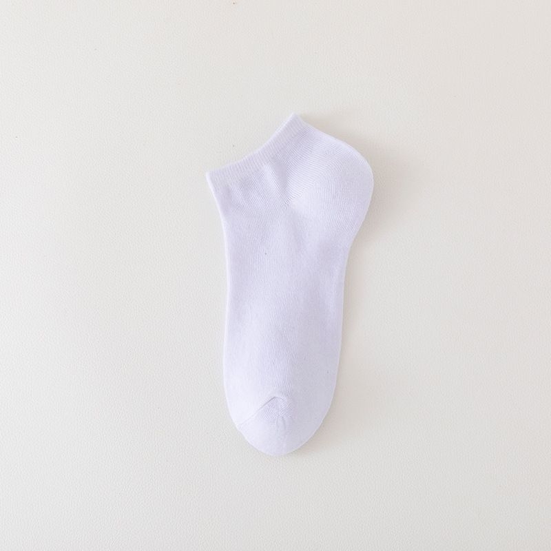 L115 ถุงเท้าสีพื้น ขาว ดำ เทา ข้อสั้น ข้อกลาง ข้อยาว ผ้านุ่ม พร้อมส่งจากไทย - รูปที่ 4