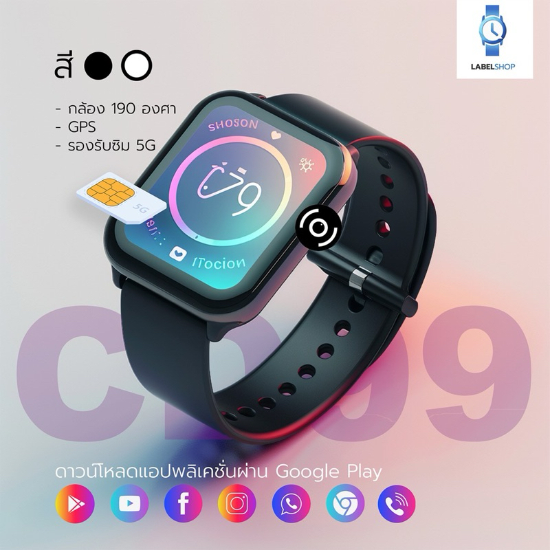 🧩ถูกที่สุด🧩 นาฬิกา Smart watch CD99/SCD99/Ultra AI 3 cellular ใส่ซิม 5G จอ Amoled ฟังก์ชันครบ !!!