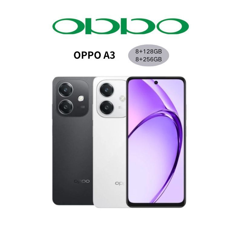 OPPO A3 4G (8/128) (8/256) จอ HD + กว้าง 6.67 นิ้ว กล้อง50MP รับประกันศูนย์1ปี