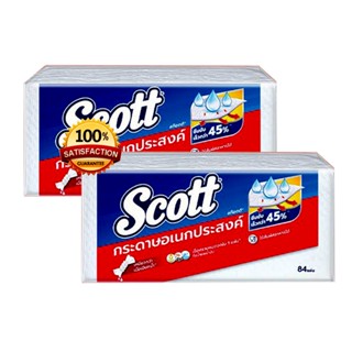 กระดาษทิชชู่ Scott แพคเกจใหม่ สก๊อตต์แบบแผ่นใหญ่ ห่อละ 84 แผ…