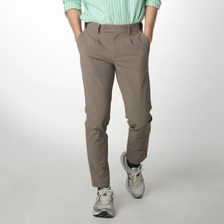 era-won กางเกง รุ่น GOLF FABRIC (065 V.9) ทรงกระบอกเล็ก ขาเต่อ เอวยางยืด สี Brown