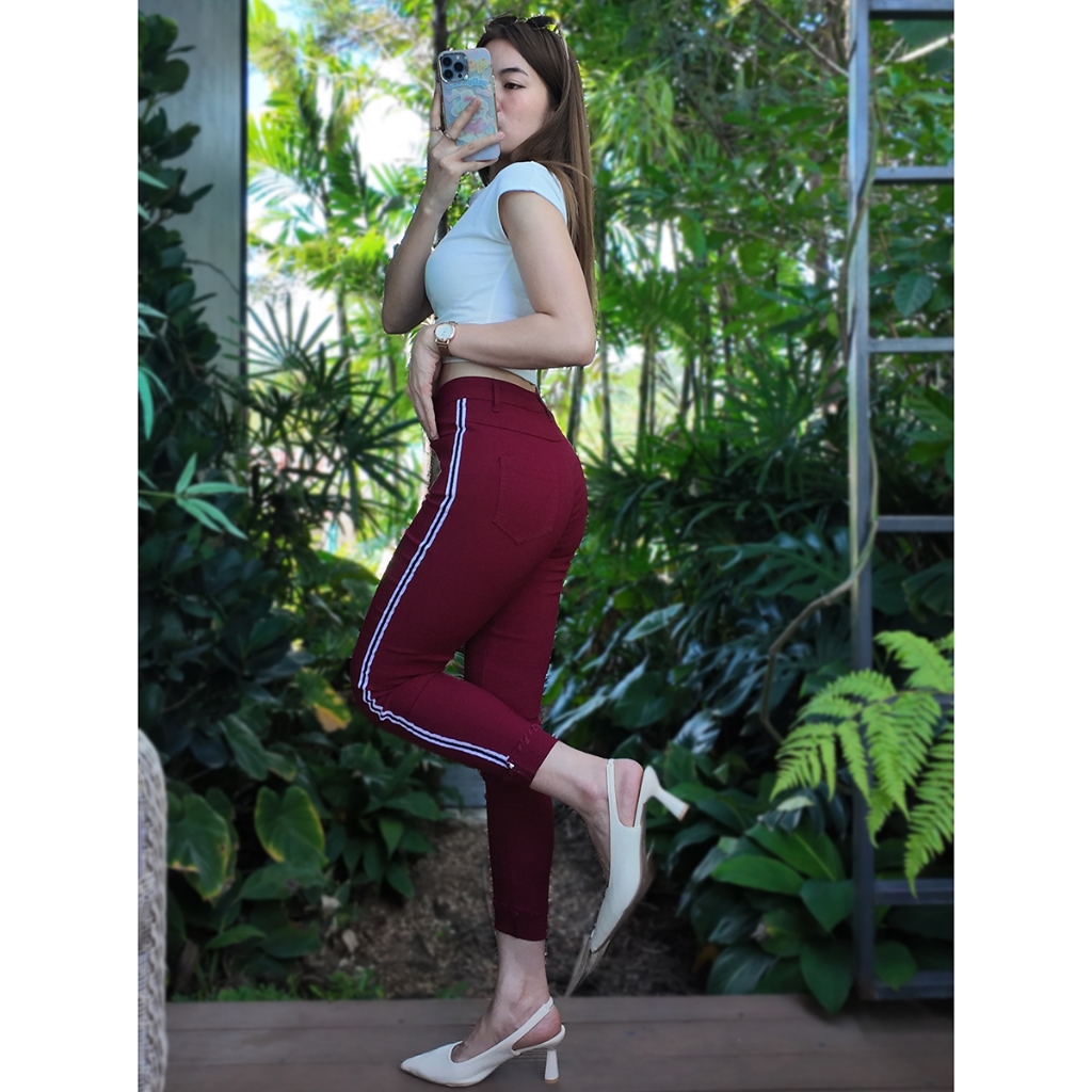 กางเกงยีนส์ ขายาว กางเกงยีนส์สกินนี่ ผ้ายืด ผ้ายีนส์ดีสวมใส่สบาย ขนาด ฟรีไซส์ มี 4 สี ให้เลือก 🚚 พร้อมจัดส่งในไทย 🚚 - รูปที่ 4