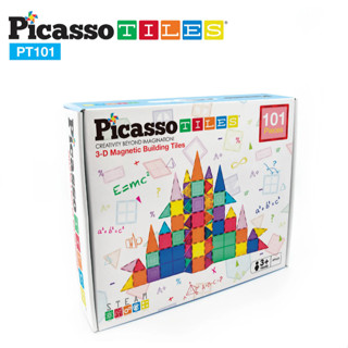 PicassoTiles Magnetic Tile Building Block Classic 101 Pc Pla…