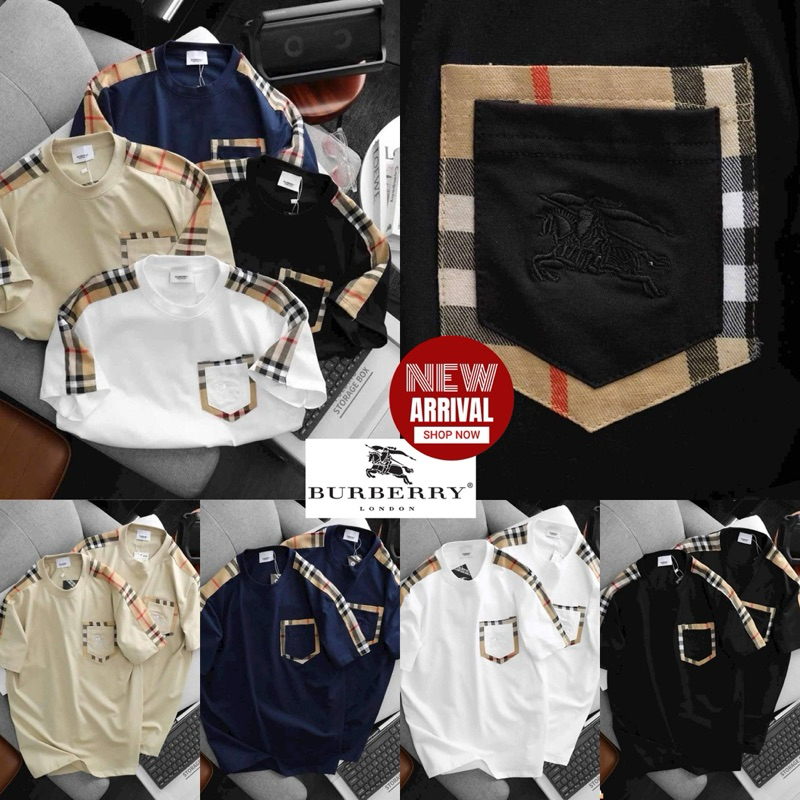 เสื้อยืดคอกลมแขนสั้น BURBERRY งานป้ายผ้าcotton