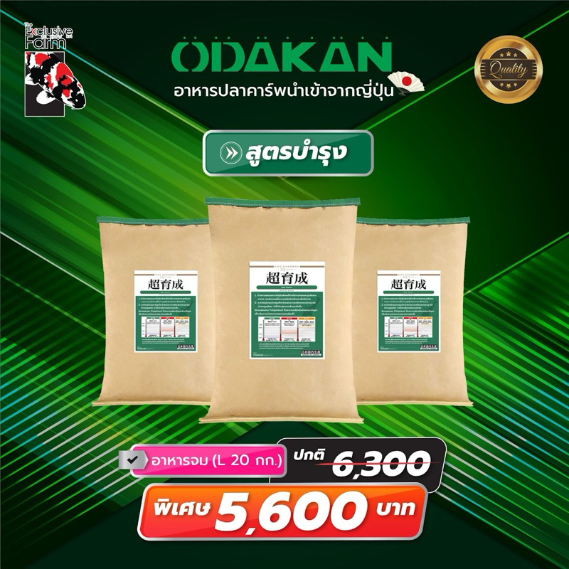 “Odakan อาหารปลาคาร์พนำเข้าจากญี่ปุ่น” สูตรบำรุง(เม็ดจม)