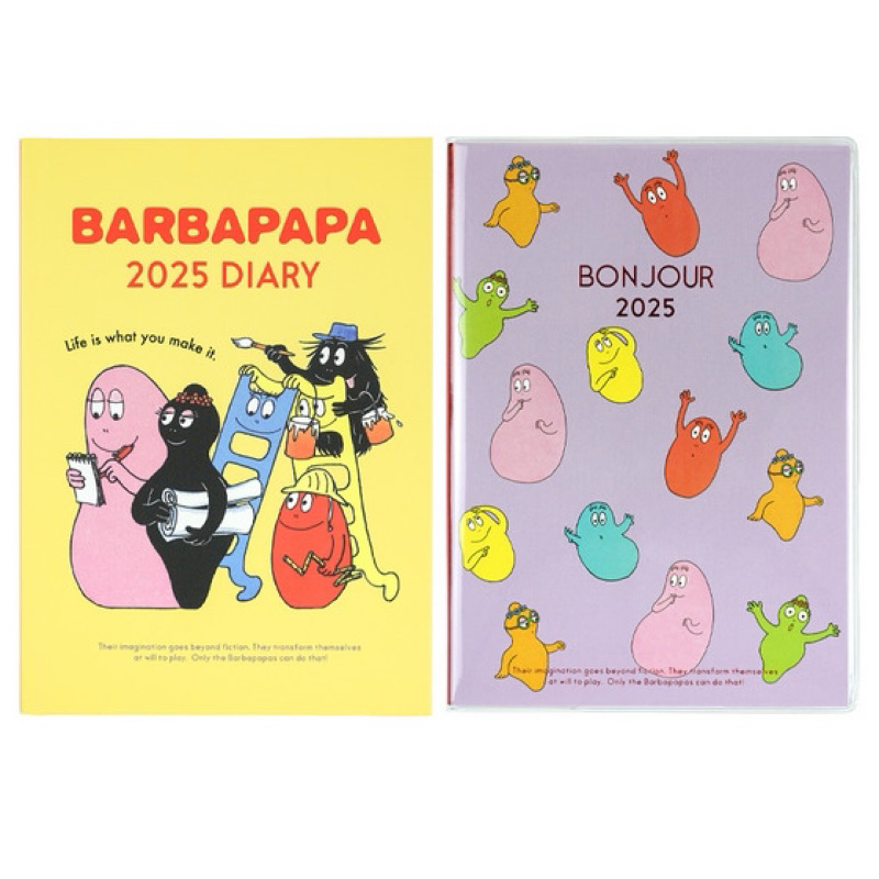 JAPANAHOLICES Barbapapa diary for 2025 เล่มหนา มีช่องรายวันและรายเดือนคะ