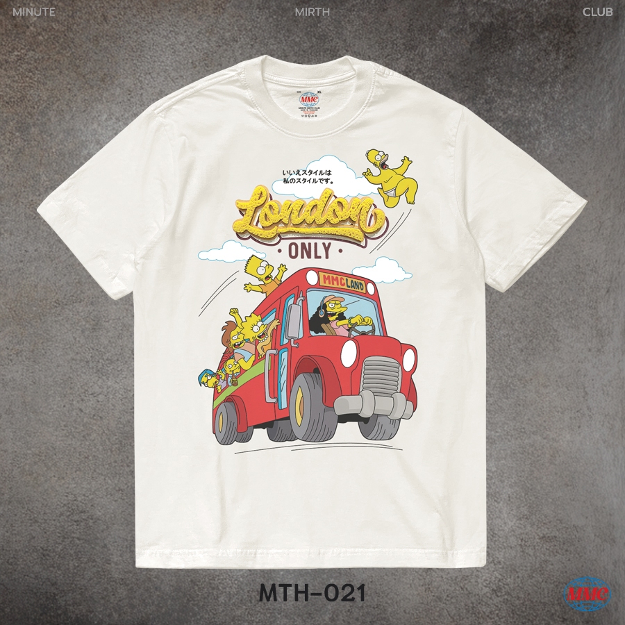 Minute mirth - เสื้อยืด เสื้อยืดสกรีนลาย Simpson ผ้าCotton100% ลิขสิทธิ์แท้
