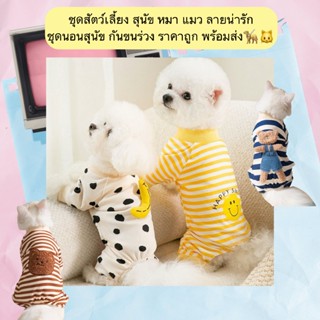 BN-1219  ชุดสัตว์เลี้ยงลายน่ารัก สำหรับสุนัขและแมว ใส่สบาย ร…