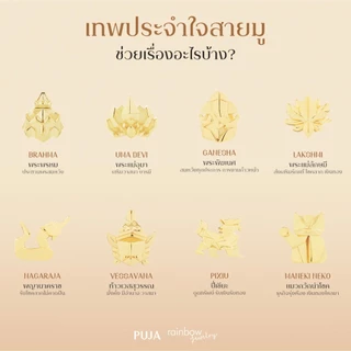 สร้อยคอมหาเทพพร้อมจี้ ขนาด Original *ปลุกเสกแล้ว* พระพิฆเนศ พระแม่ลักษมี ท้าวเวสสุวรรณ สร้อยคอมู
