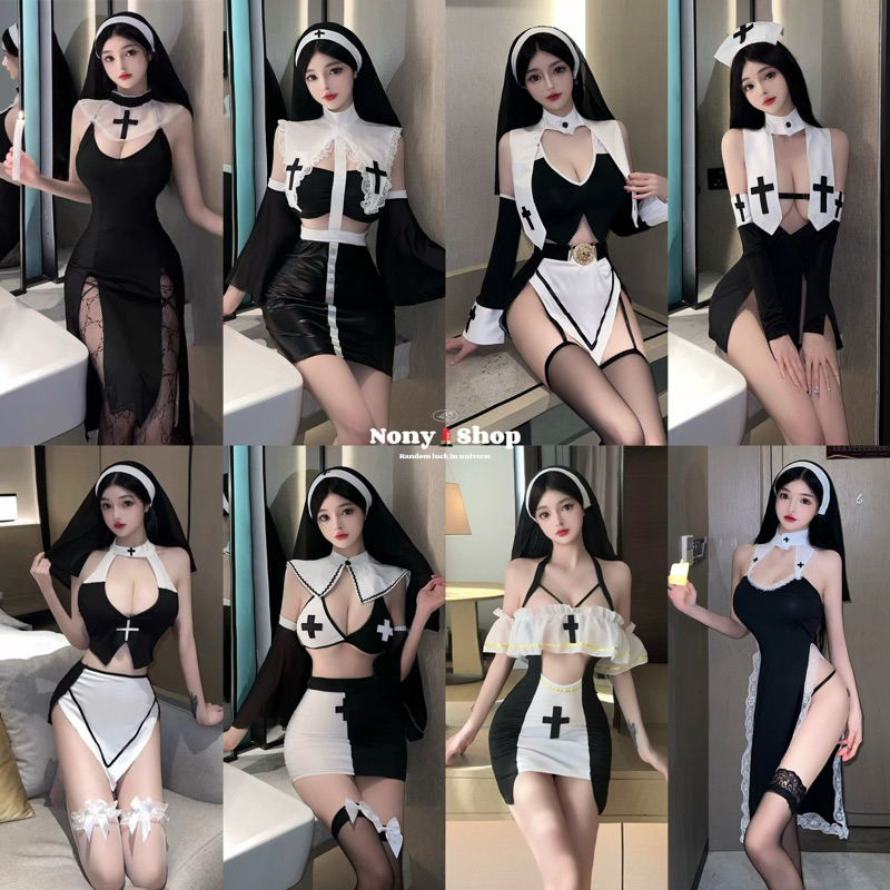 ชุดนอนไม่ได้นอน ฮาโลวีน ชุดคอสเพลย์แม่ชี RT CC8707 / CC8774 / CC8585 รวมชุดแม่ชี เกรดพรีเมี่ยมแท้