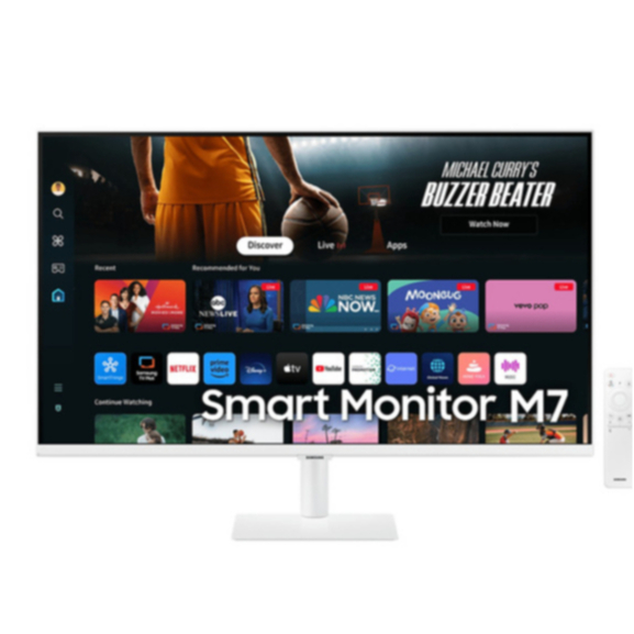Samsung Smart M7 32" M70D (LS32DM701UEXXT) White 4K HDR10 Smart Monitor รับประกัน 3ปี ศูนย์ไทย