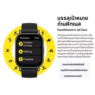 (รับประกันศูนย์ไทย 1 ปี) Xiaomi Redmi Watch 5 Lite นาฬิกาสมาร์ทวอทช์ จอ AMOLED 1.96" GPSในตัว รับสายโทรได้