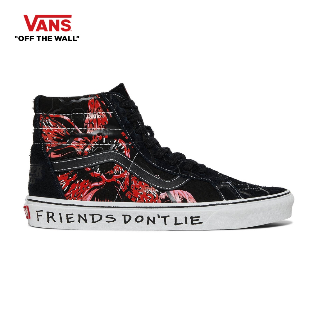 VANS SK8 HI REISSUE-STRANGER THINGS BLACK/RED  รองเท้า รองเท้าผ้าใบ ผู้ชาย ผู้หญิง