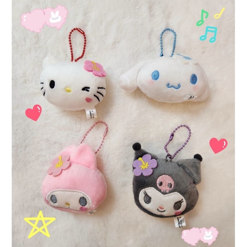 พวงกุญแจห้อยกระเป๋า Sanrio ชบา มีเสียงกรุ๊งกริ๊ง