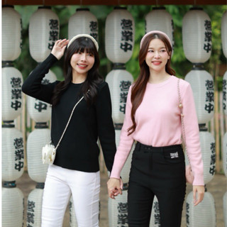 สเวตเตอร์คอกลมบุขน SW153 ROUND NECK SWEATER