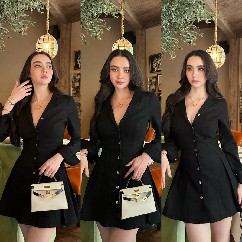 Kimber Black Denim Dress