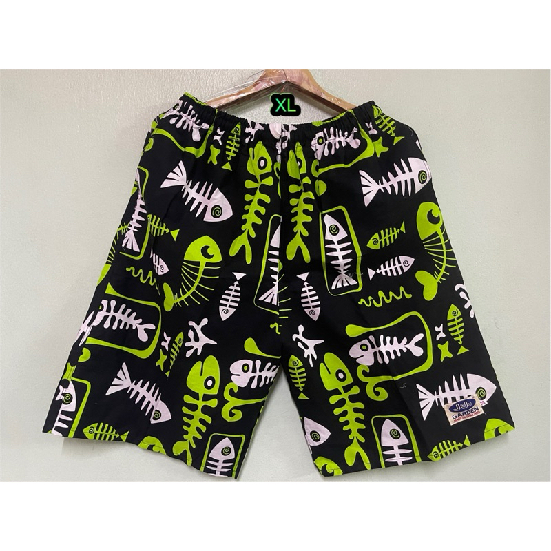 กางเกงขาสั้นเจเจลายก้างปลามาใหม่สีสวยสดใสหน้าใส Size M L XL XXL