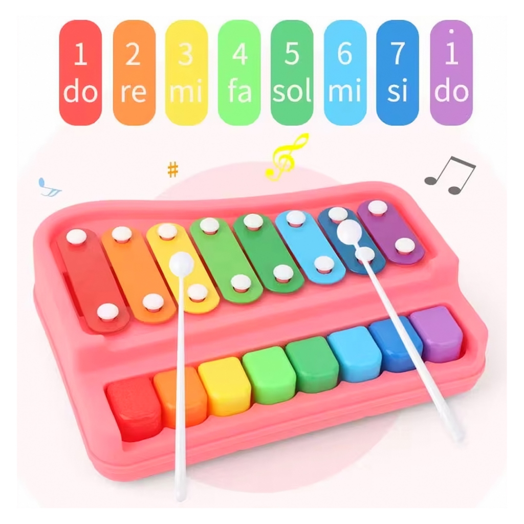 🎵METOYS ระนาด เปียโน เล่นได้สองแบบ 2in1 ของเล่นดนตรี เครื่องดนตรีของเล่น มีของเล่น 5511-2