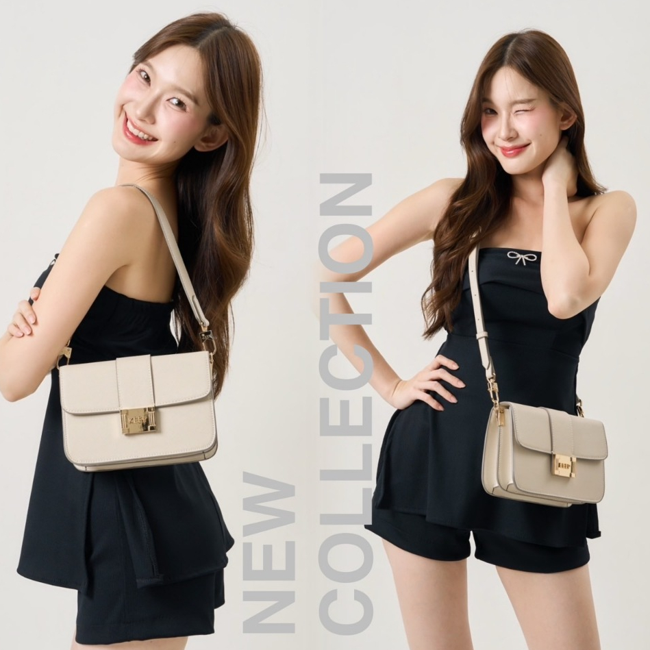 [New Lot 20 เมย.]  KEEP รุ่น Aura  กระเป๋าสะพายข้าง หนังเคลือบน้ำยาบำรุง [มีบริการหลังการขาย]