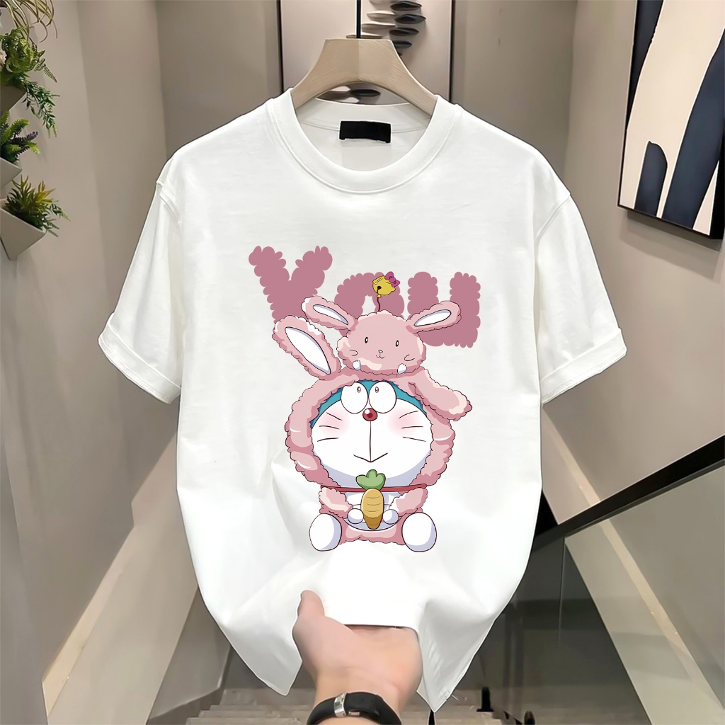 Top.street เสื้อยืด Doraemon / โดราเอมอน เสื้อยืด oversize การ์ตูนน่ารัก หลวม สบาย ๆ รุ่นเกาหลี ด้านบน unisex xl-4xl