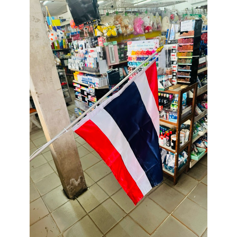 เสาธง พลาสติก/อลูมิเนียม ยาว 70ซม. และ 1.20m(120ซม.) แถมหัวบัวสีทอง ตะขอเกี่ยวธงบน-ล่าง เหมาะถือโบก น้ำหนักเบา ธงชาติ US ราคา ถูกที่สุด ดีลบีเคเค แกลเลอรีภาพที่ 9