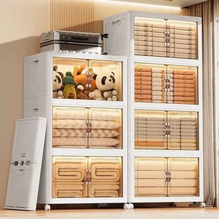 【การประกัน 5 ปี】【70cm มีล้อ】【√ ใบแจ้งหนี้】ขนาดใหญ่ ตู้เก็บของ ตู้อเนกประสงค์ ตู้วางของมีหลายชั้น สไตล์การออกแบบ