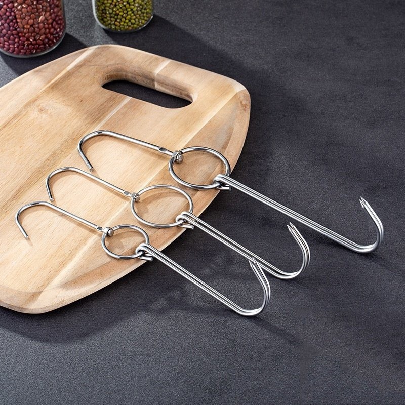 【COD】 ตะขอเกี่ยวเป็ด ตะขอแขวนไก่ย่าง ตะขอแขวนเป็ดย่าง ตะขอสแตนเลส 10 ชิ้น สำหรับแขวนเป็ดย่าง ไก่ย่าง เนื้อสัตว์ต่างๆฯลฯ - รูปที่ 6