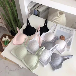 ZOOM-บราสาวเกาหลี สำหรับสาวๆอกเล็ก เสื้อชั้นในไร้โครง ไม่มีการออกแบบขอบ งานผ้านุ่มใส่สบาย สีพาสเทลปรับสายได้