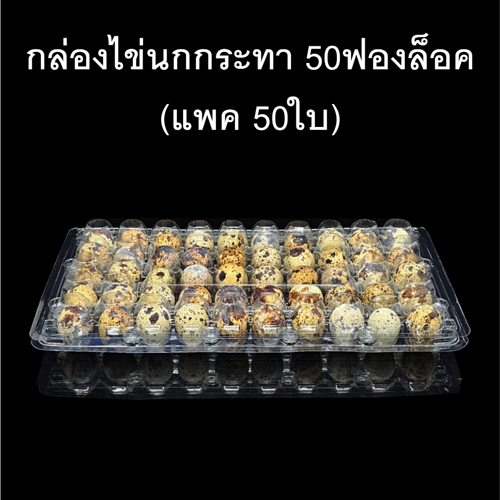 (แพค50ใบ)กล่องไข่นกกระทา50ฟองล็อค กล่องใส่ไข่นกกระทา กล่องพลาสติกใส่ไข่นกกระทา50ฟอง