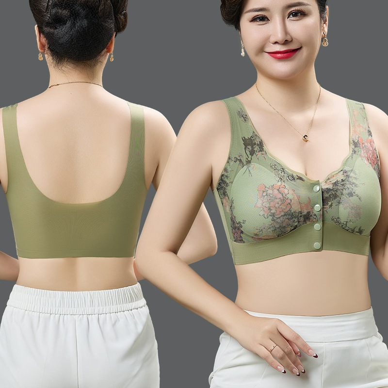 จัดส่งฟรี B-283 บรากระดุมหน้า ใส่สบาย ฟองน้ำกลางถอดออกได้ ส่งไวจากไทย