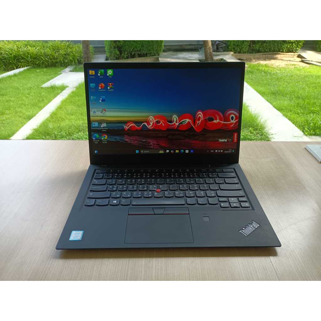 Lenovo ThinkPad X1 Carbon G6 Core i7-8550U RAM16GB SSD 512 GB Win 11 Pro คีย์ไฟ มือสอง สภาพดี แบตดี3