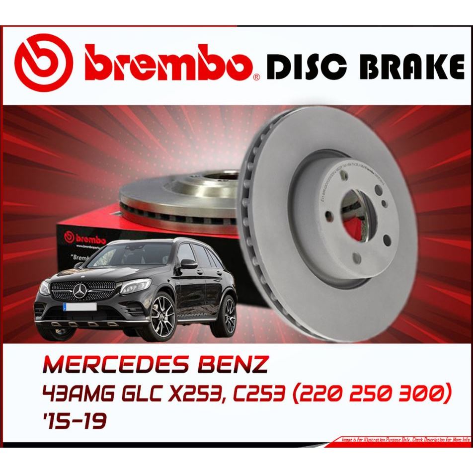 จานเบรกหลัง    BENZ 43AMG GLC X253, C253 (220 250 300) (HC) ปี 15-19 (09 D531 13)