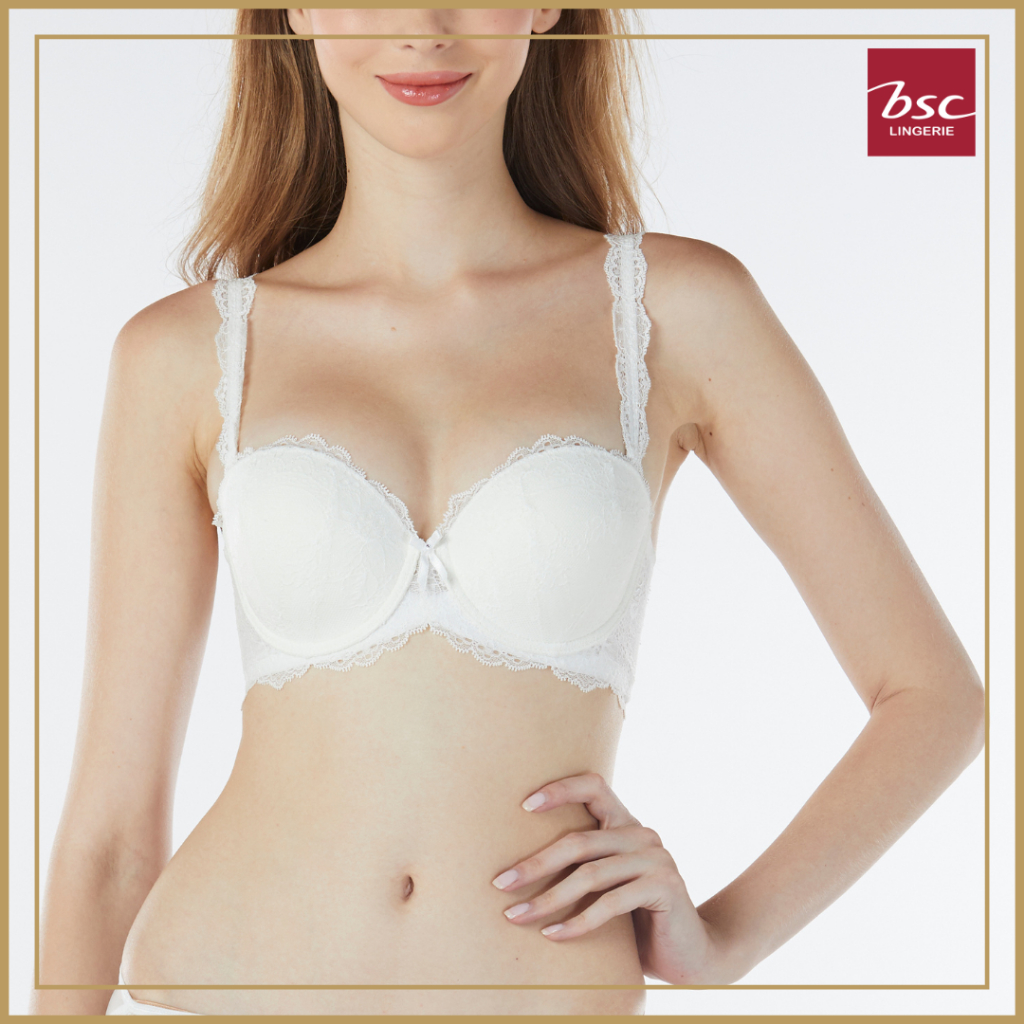 BSC Lingerie ชุดชั้นในลูกไม้เซ็กซี่ มีโครง รูปแบบเสริม Pad Molded Bra มีให้เลือก 3 สี - BB6640_R25