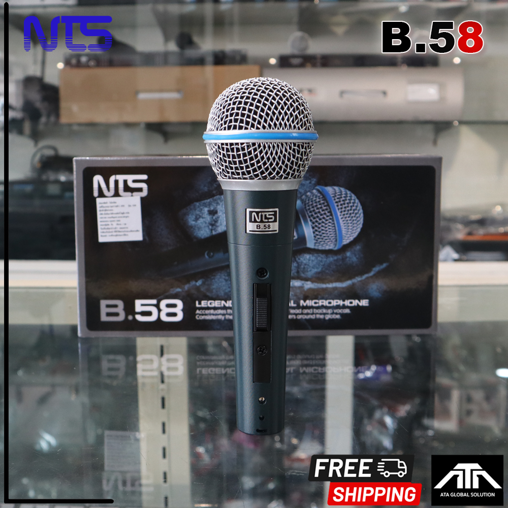 ถูกกว่า ไมค์โคโฟนแบบสาย NTS B.58 B58 B-58 ไดนามิกไมโครโฟน พร้อมแถมสายความยาว 5 เมตร