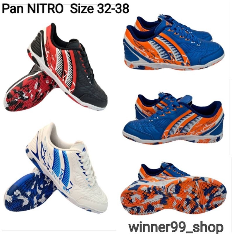 PAN NITRO รองเท้าฟุตซอลแพน PF14NA รุ่นใหม่ล่าสุด พื้นลาย