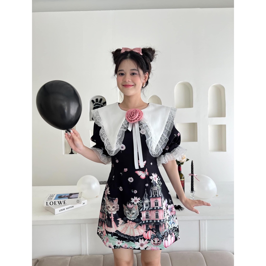 MYT x BLT BRAND : [BT454] : มินิเดรสแมวดำ Halloween