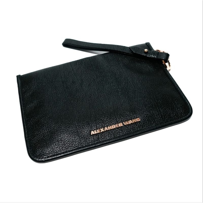 ALEXANDER WANG Black Leather Wristlet Bag RGHW