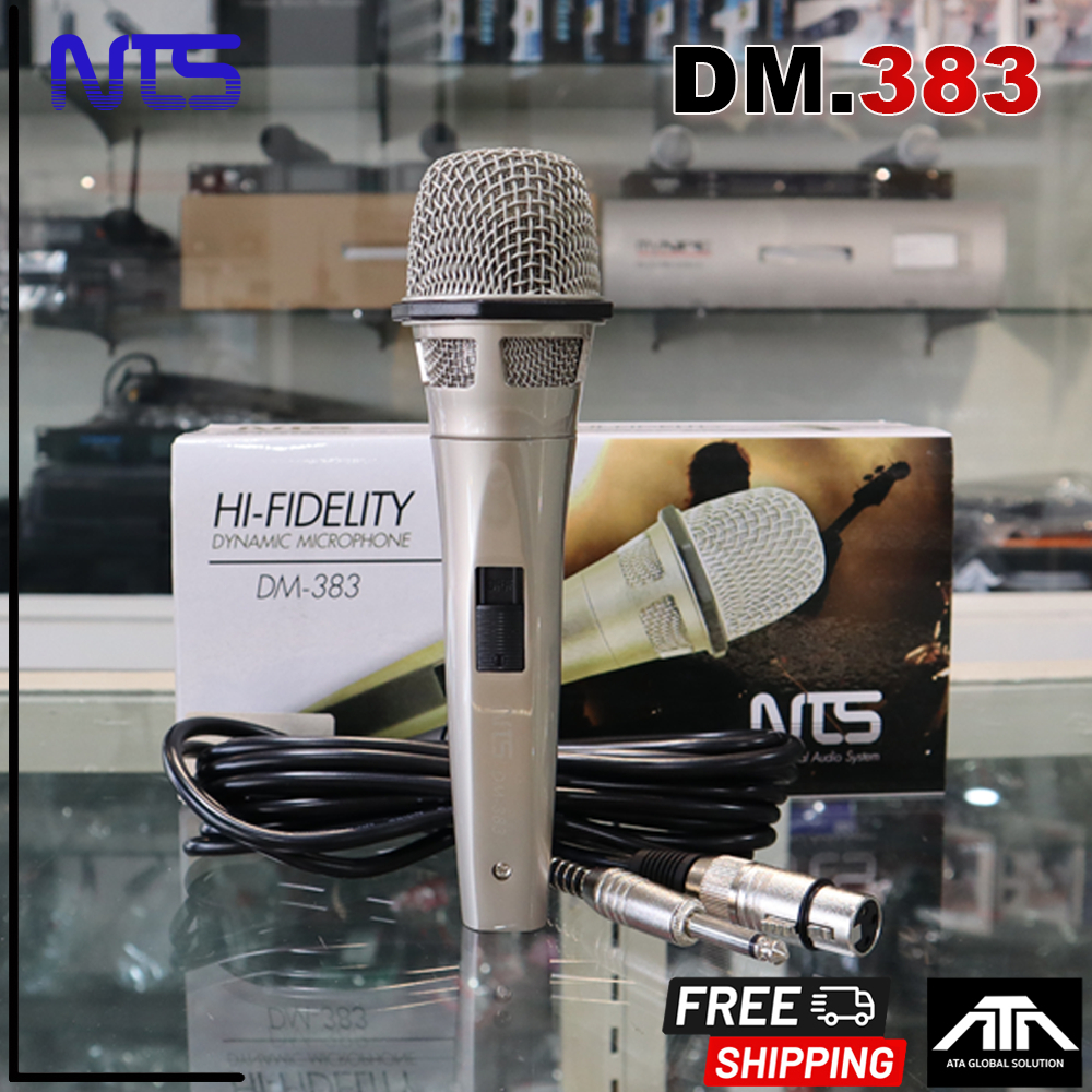 ไมค์สาย NTS DM 383 ไมโครโฟน ไมค์สาย ไมค์ร้อง ไมค์พูด ราคาถูก พร้อมสาย 5 เมตร