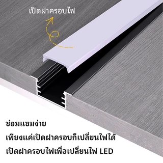 2ม2ม2ม ledอลูมิเนียมรางไฟ รรางไฟเส้น led 100%วัสดุโลหะผสมอลูมิเนียม ติดลอย(U) เข้ามุม(V) รางอลูมิเนียม LED รางไฟริบบิ้น
