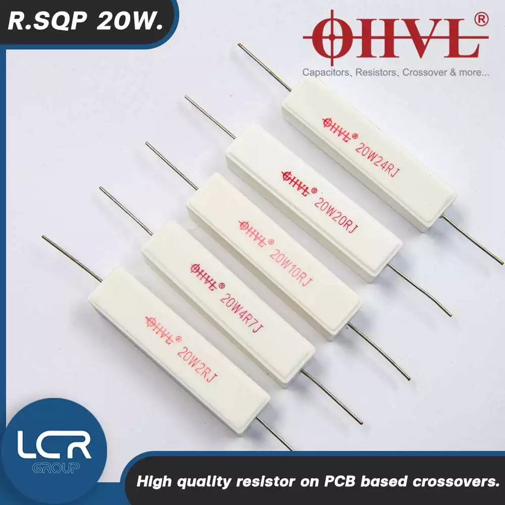 OHVL R.Resistor SQP 2.0-47Ohm 20W. รีซิสเตอร์ ตัวต้านทาน High quality resistor on PCB based crossovers
