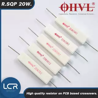 OHVL R.Resistor SQP 2.0-47Ohm 20W. รีซิสเตอร์ ตัวต้านทาน High quality resistor on PCB based crossovers
