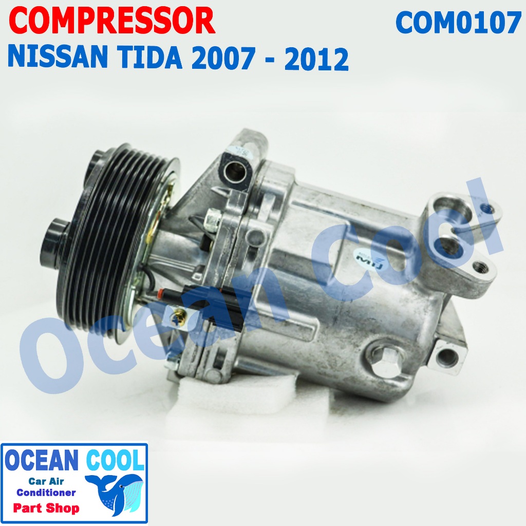 คอมเพรสเซอร์ นิสสัน ทีด้า ปี 2009 - 2011 7ร่อง ลูกสูบ COM0107 COMPRESSOR NISSAN TIDA '09-'11 7PK 10S