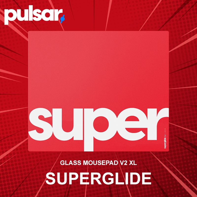 แผ่นรองเมาส์กระจก Pulsar Superglide Glass Mousepad v2 XL