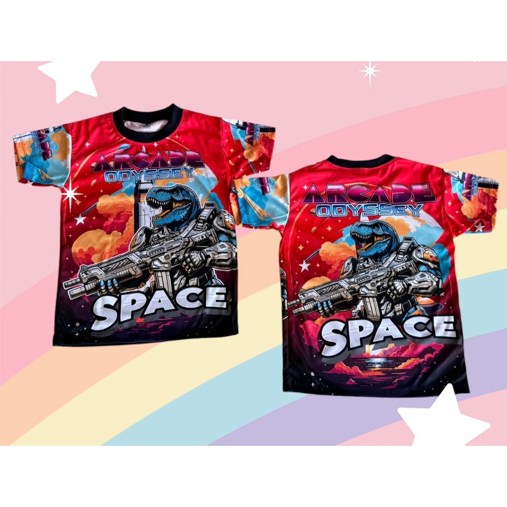 เสื้อผ้าเด็กชาย-เด็กหญิงลายไดโนเสาร์ S-XL ราคาถูก