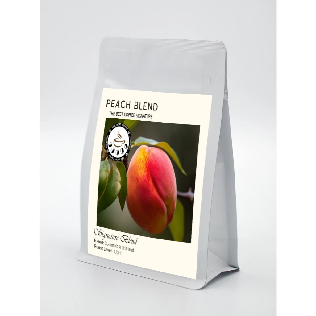 เมล็ดกาแฟคั่้วโคลัมเบีย เบลนด์ พีช Colombia Blend Peach | เมล็ดกาแฟพีช กาแฟกลิ่นพีช จากดอยมณีพฤกษ์