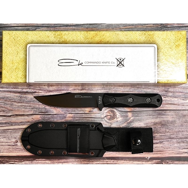 มีดพกใบตายฟลูแทงค์ ยี่ห้อ Ka-Bar รุ่น EK50 เป็นมีด Commando Knife เทคติคอล ใบเหล็กกล้า Cro-Van 1095 